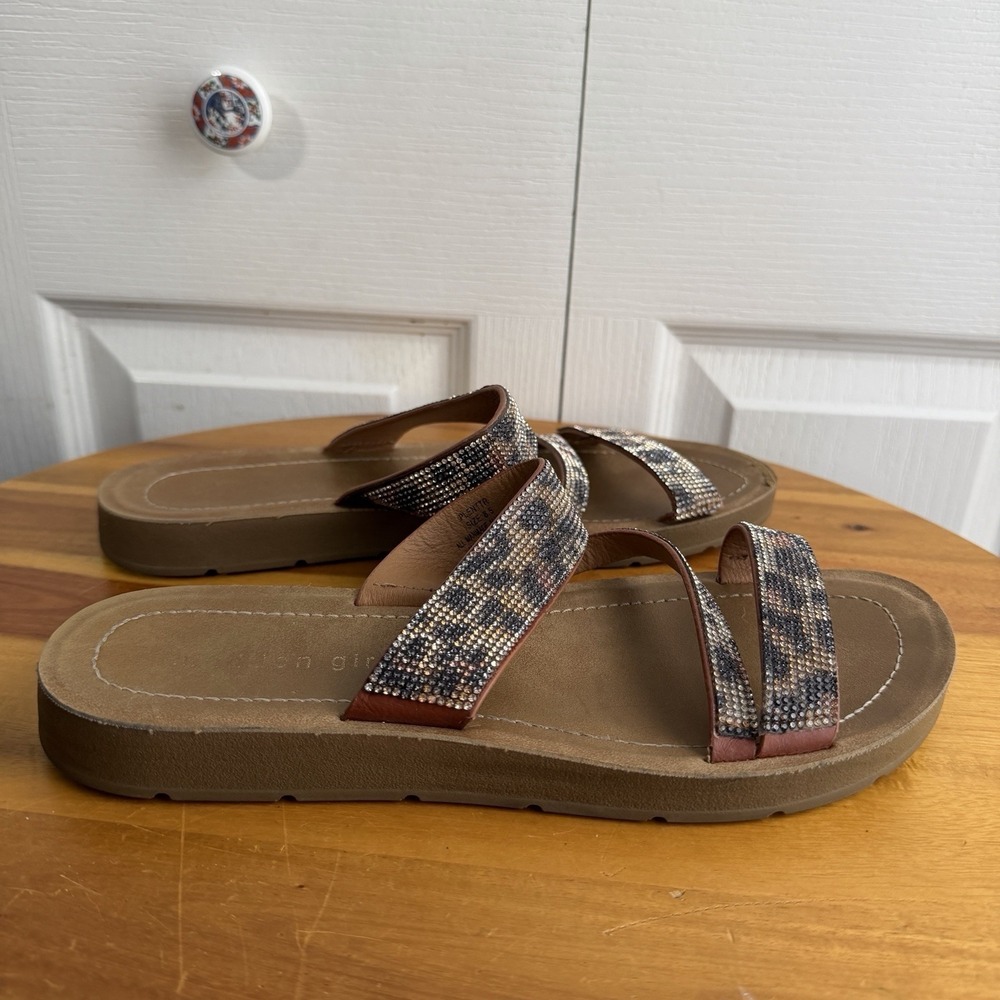 Madden‎ Girl Plenttr Leopard Strappy Sandals Women's Size 8.5 Beach Boho Cruise